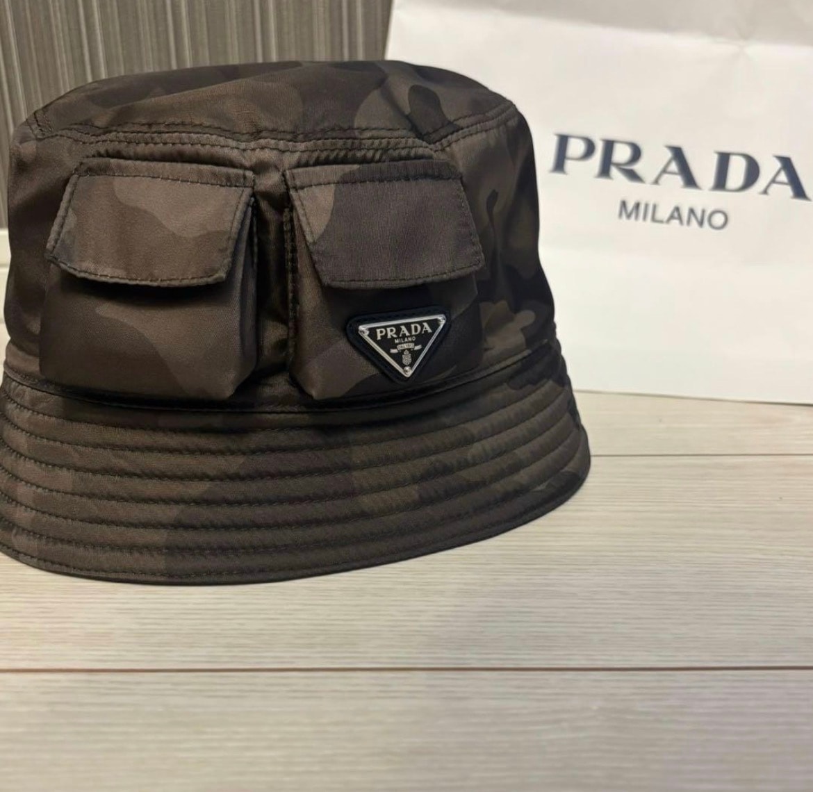 PRADA Re-Nylon Bucket Hat "Black"