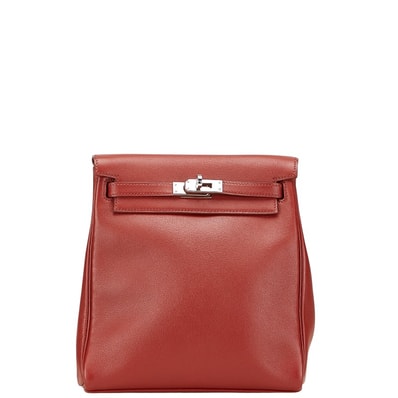 エルメス ケリーアドPM リュック バックパック レッド系 ヴォースイフト レディース HERMES 【中古】