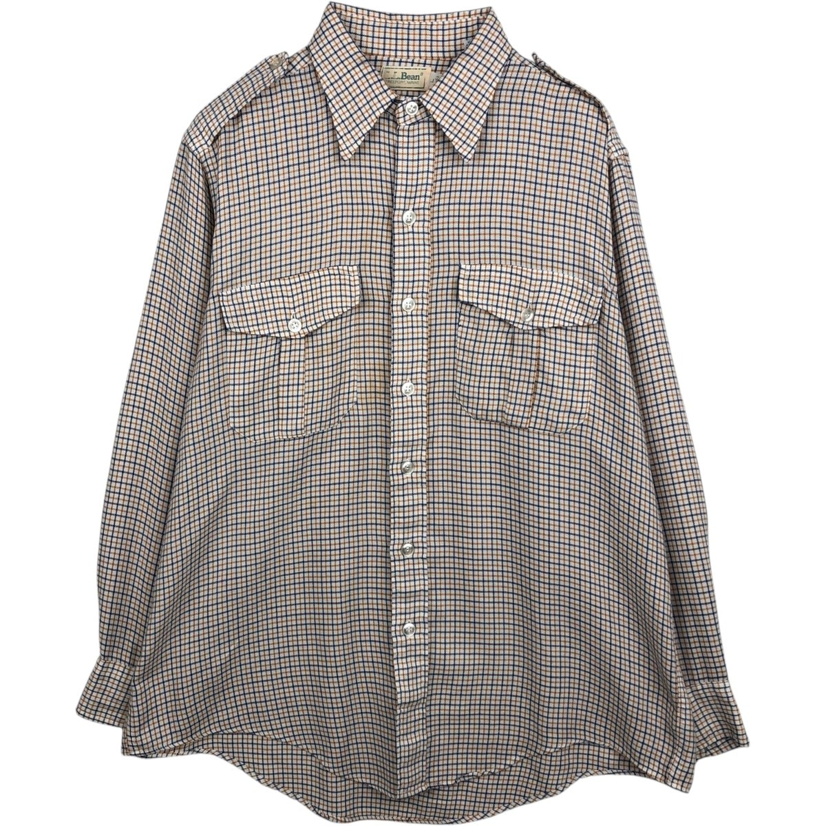 古着 エルエルビーン L.L.Bean チェック柄 長袖 ワークシャツ メンズL相当/eaa632082