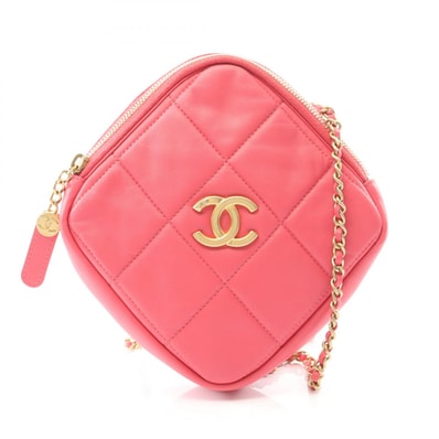 シャネル CHANEL マトラッセ ショルダーバッグ バッグ ラムスキン(羊革) レディース ピンク系 【中古】