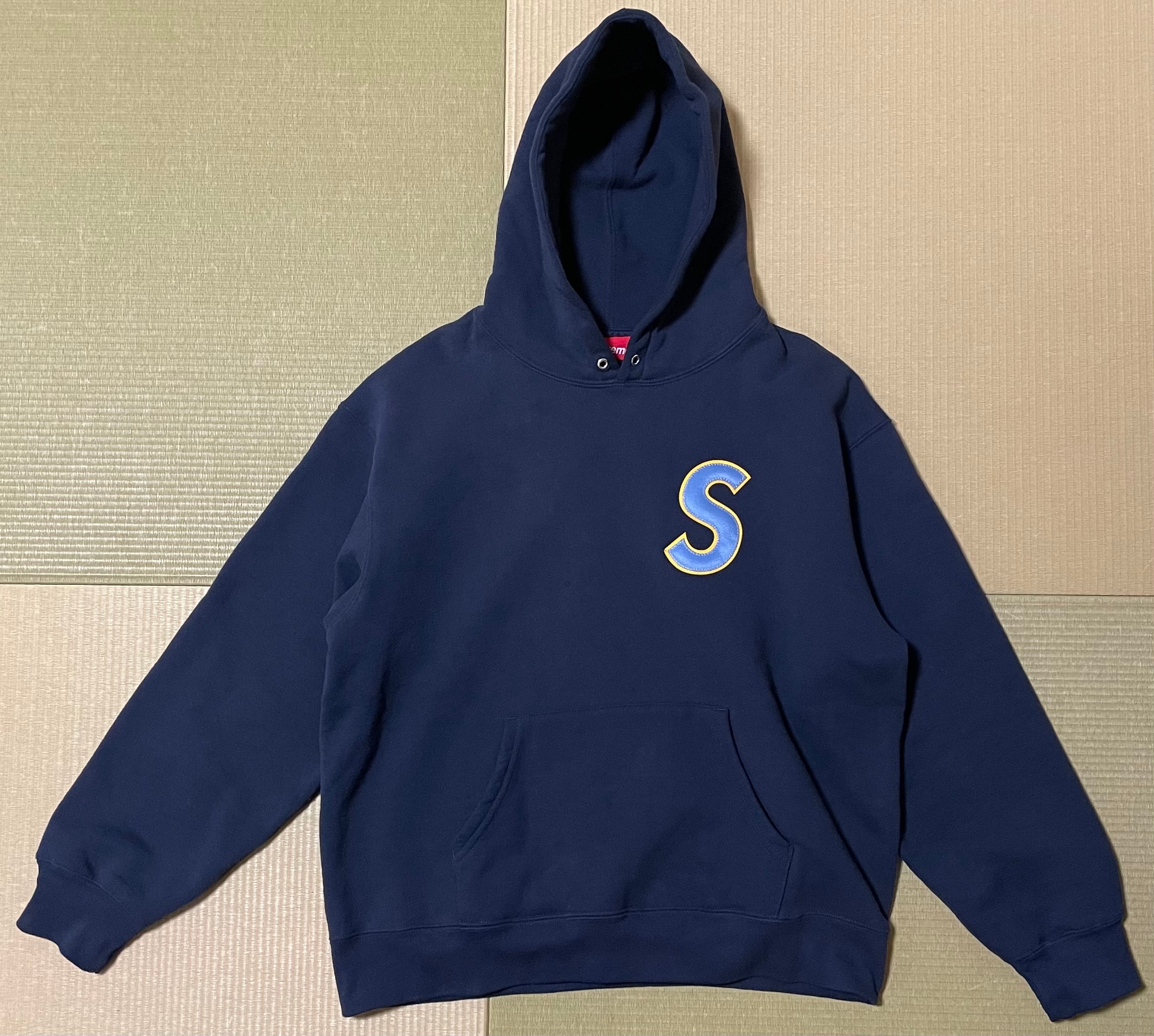 Supreme S Logo Hooded Sweatshirt "Navy"