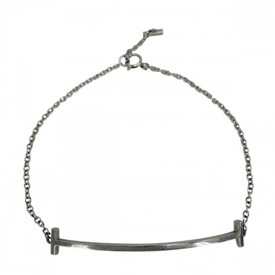 TIFFANY&Co. ティファニー ブレスレット Tスマイル 18金WG Au750 アクセサリー ジュエリー K18ホワイトゴールド レディース 約2.6g【中古品】