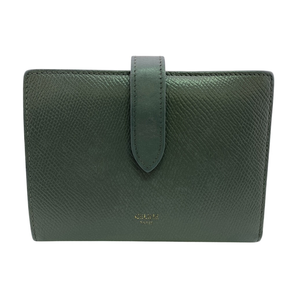 C (やや傷や汚れあり)】セリーヌ CELINE 二つ折り財布 ミディアム