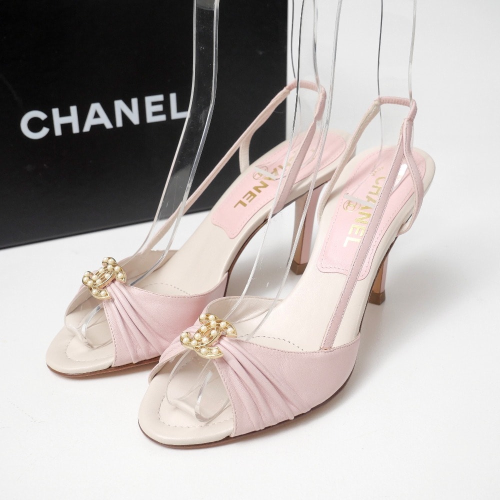 ■美品■CHANEL シャネル サンダル サイズ36 1/2 05C ココマーク CC ブランド古着【中古】20260706/RA9719