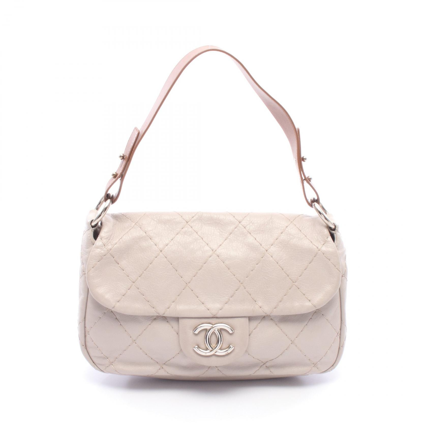 シャネル CHANEL ウルトラステッチ ショルダーバッグ ショルダーバッグ バッグ レザー レディース ベージュ系 / ブラウン系 【中古】