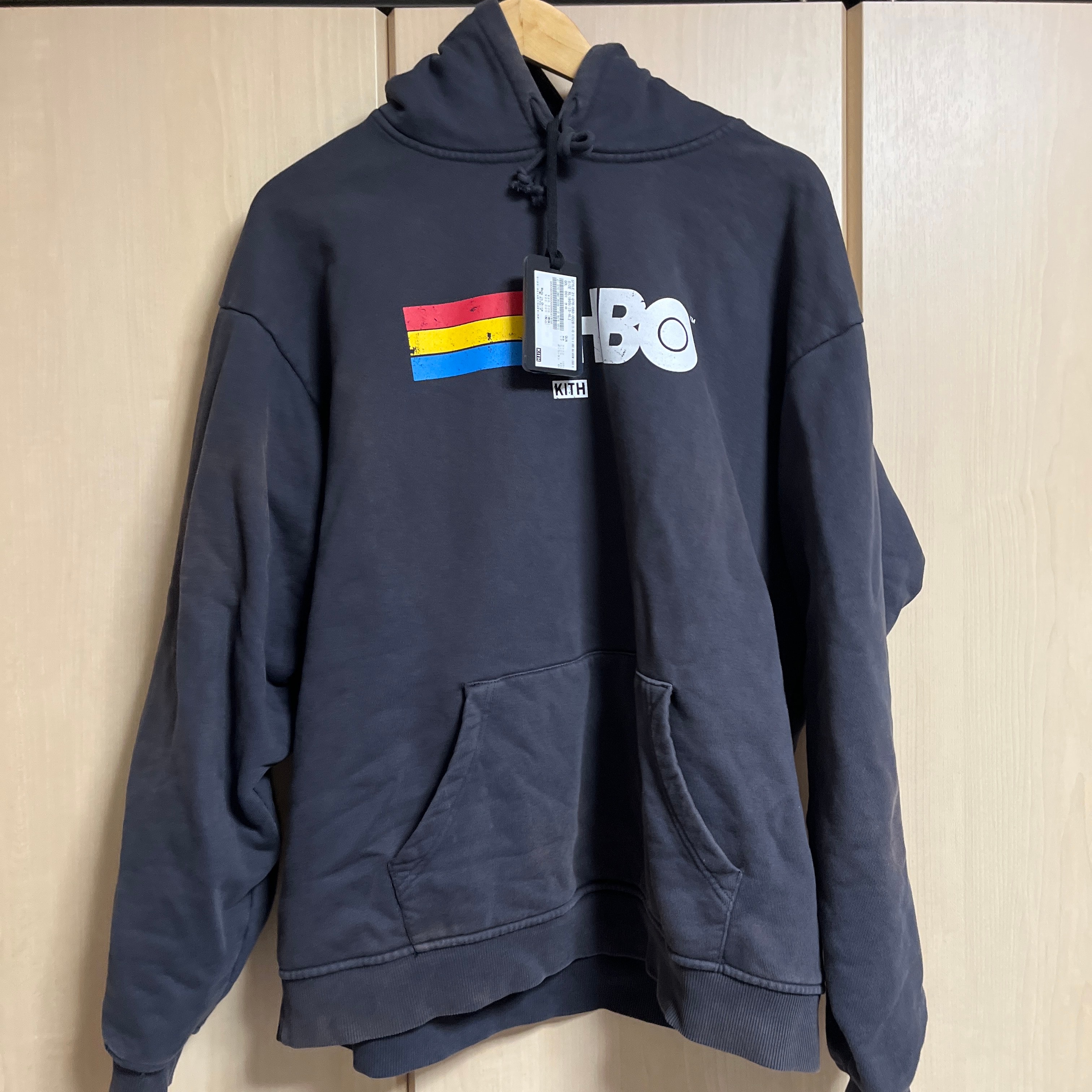 Kith x HBO Rainbow Logo Vintage Hoodie "Black"