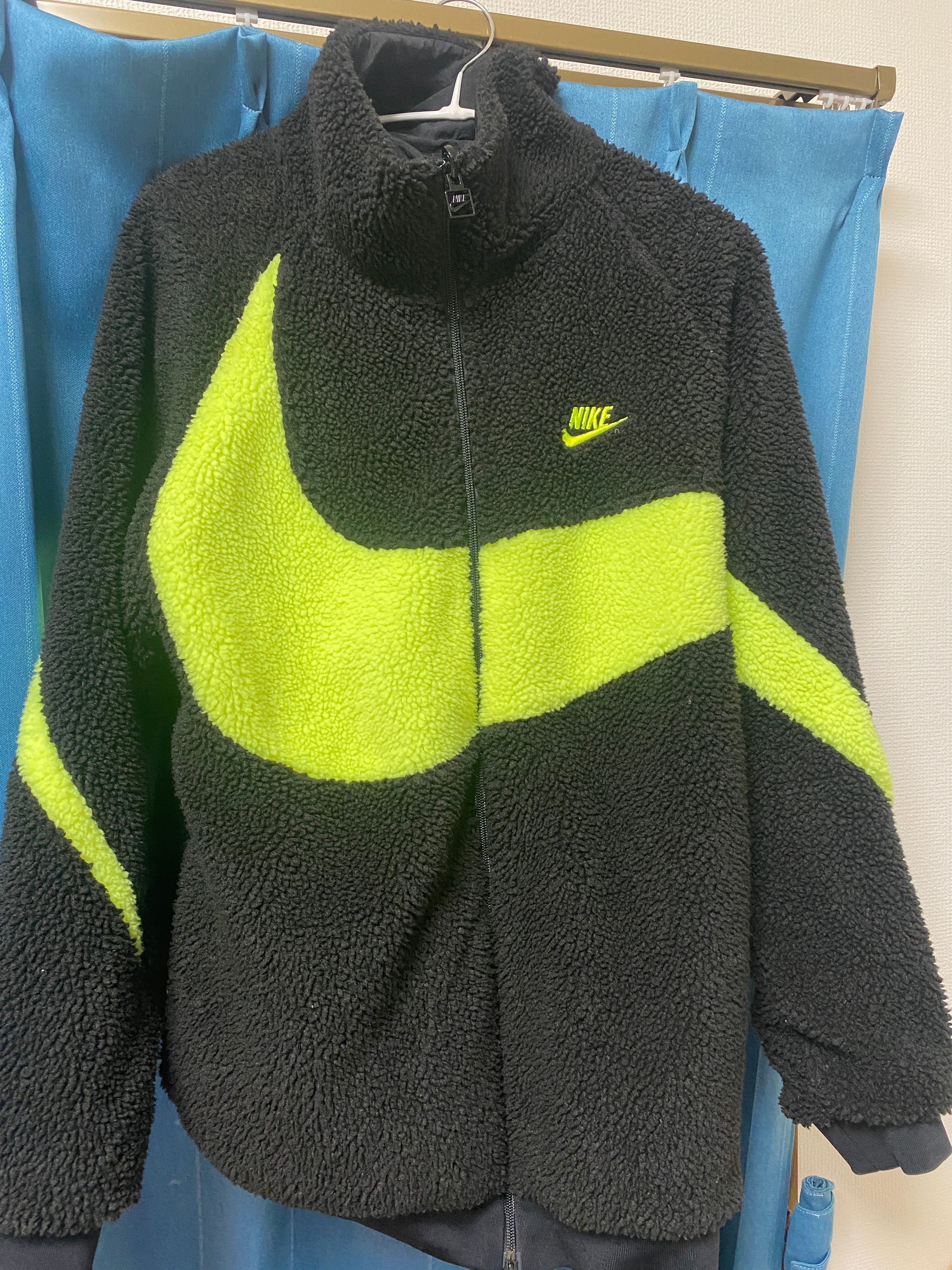 Nike Big Swoosh Reversible Boa Jacket"Black Neon"