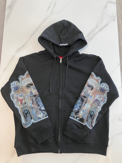 Supreme x Michael Jackson Dangerous Zip Up Hooded Sweatshirt "Black"