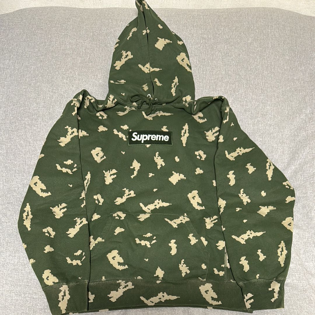 Supreme Box Logo Hooded Sweatshirt "Olive Russian Camo" (21FW)
