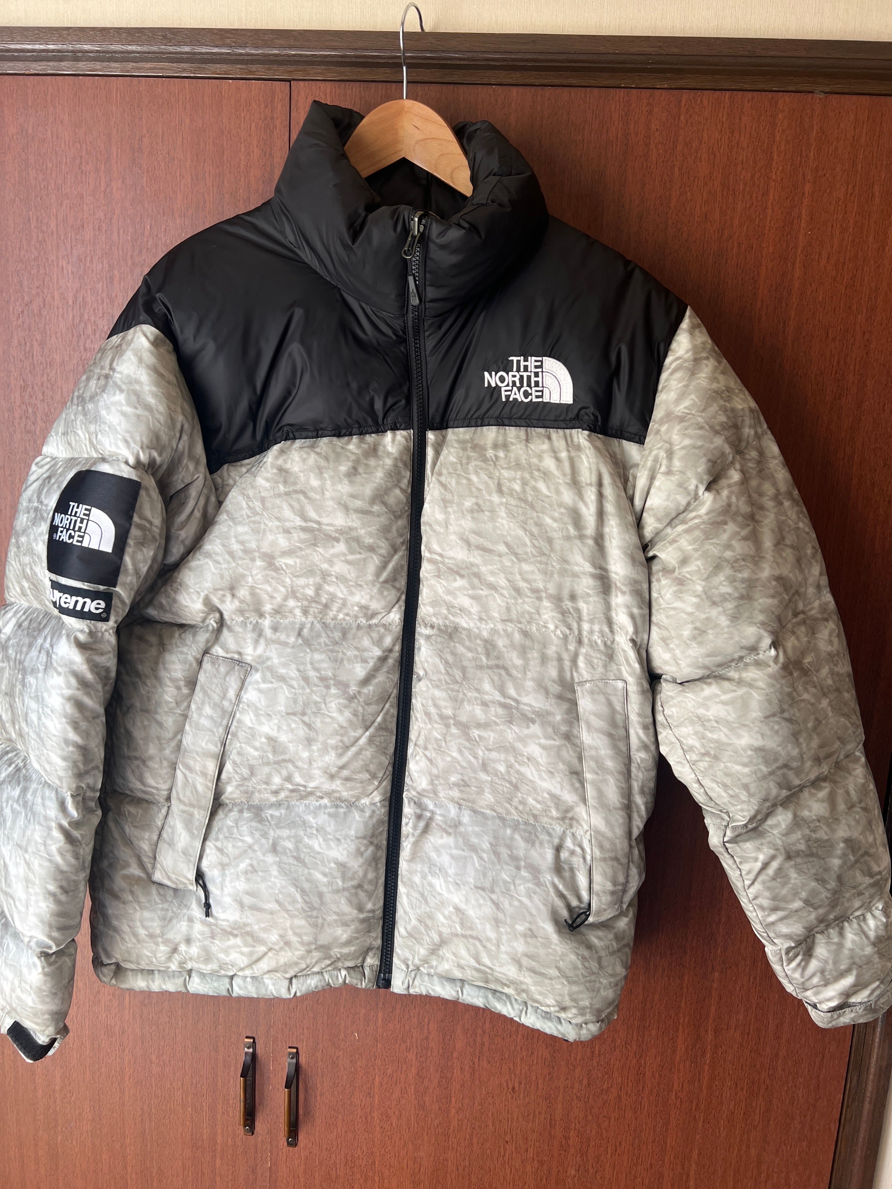 Supreme x The North Face Nuptse Jacket "White Paper Print"
