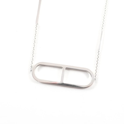 美品 エルメス ネックレス シルバー レディース