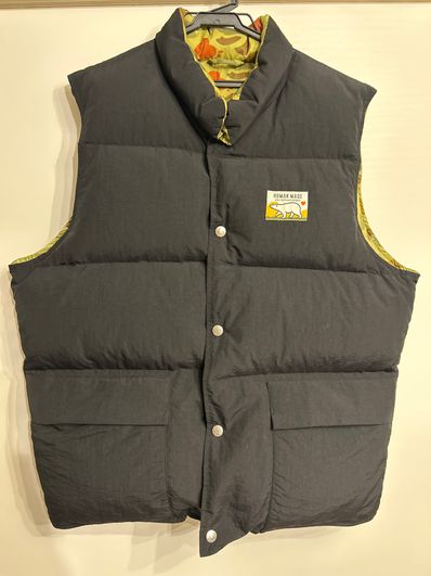 HUMAN MADE REVERSIBLE DOWN VEST "Black"