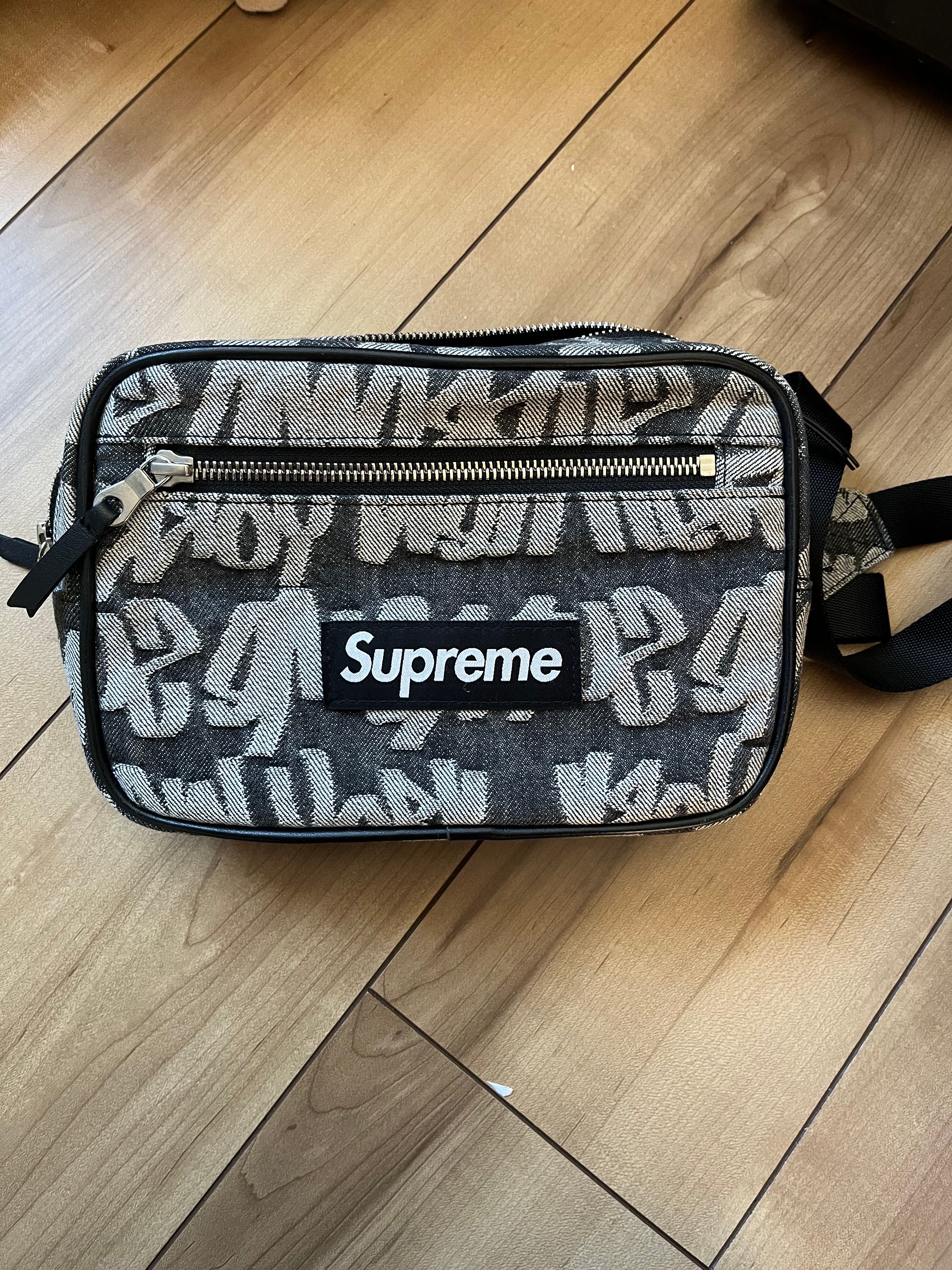 Supreme Fat Tip Jacquard Denim Waist Bag 
