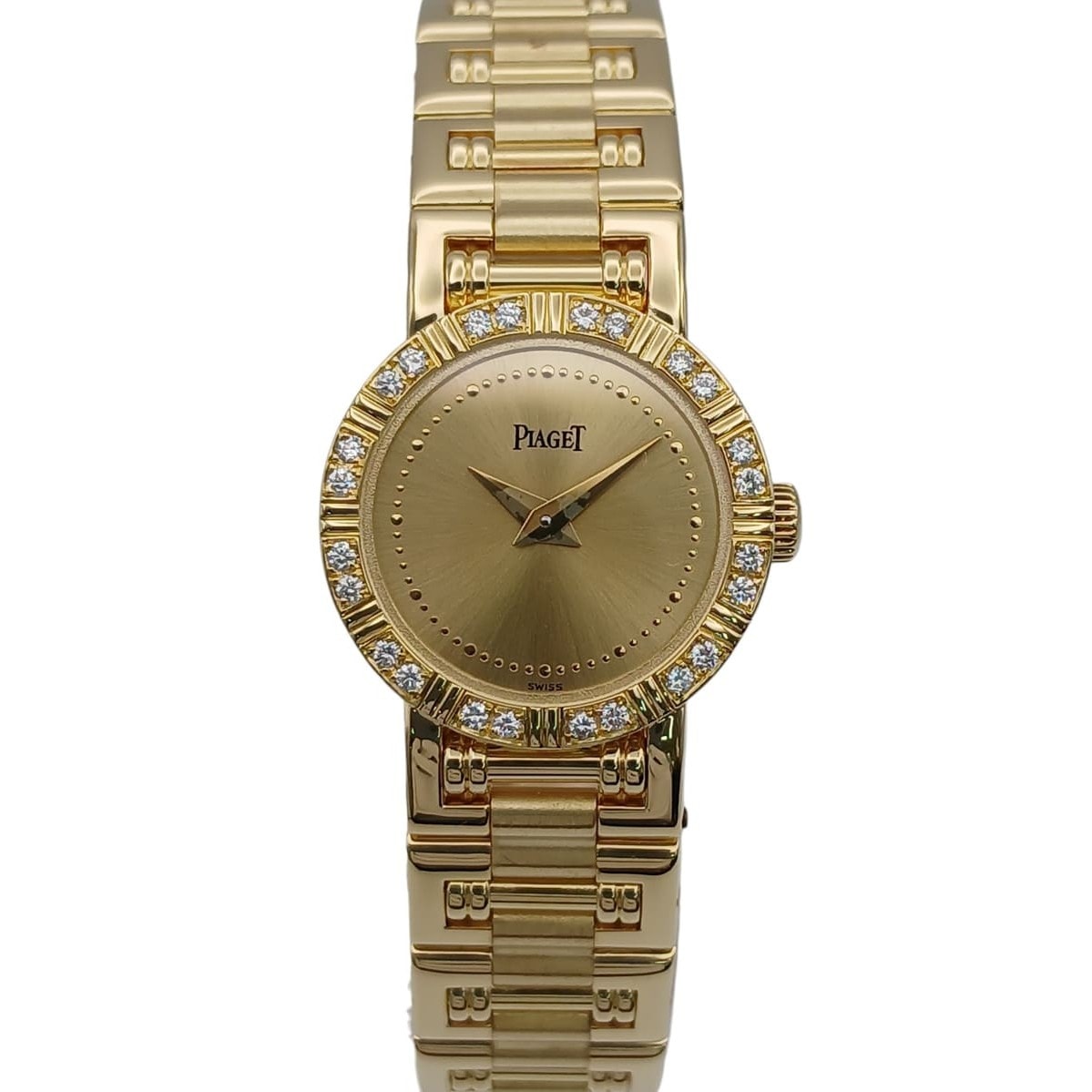 PIAGET ピアジェ ミニダンサー ベゼル ダイヤモンド クォーツ 18K 金無垢 腕時計 5964AK81 K18イエローゴールド ゴールド レディース【中古】