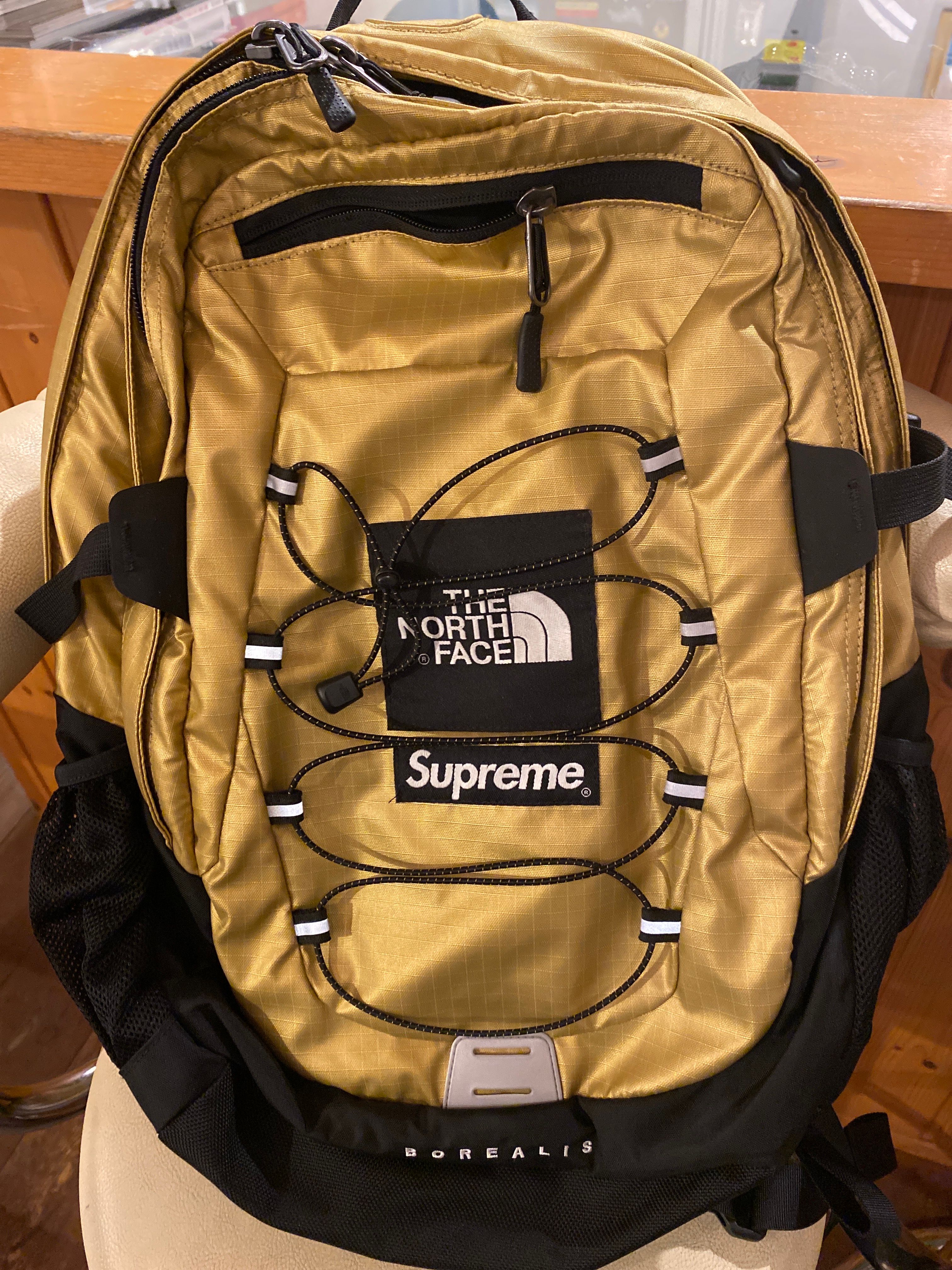 Supreme x The North Face Metallic Borealis Backpack "Gold"