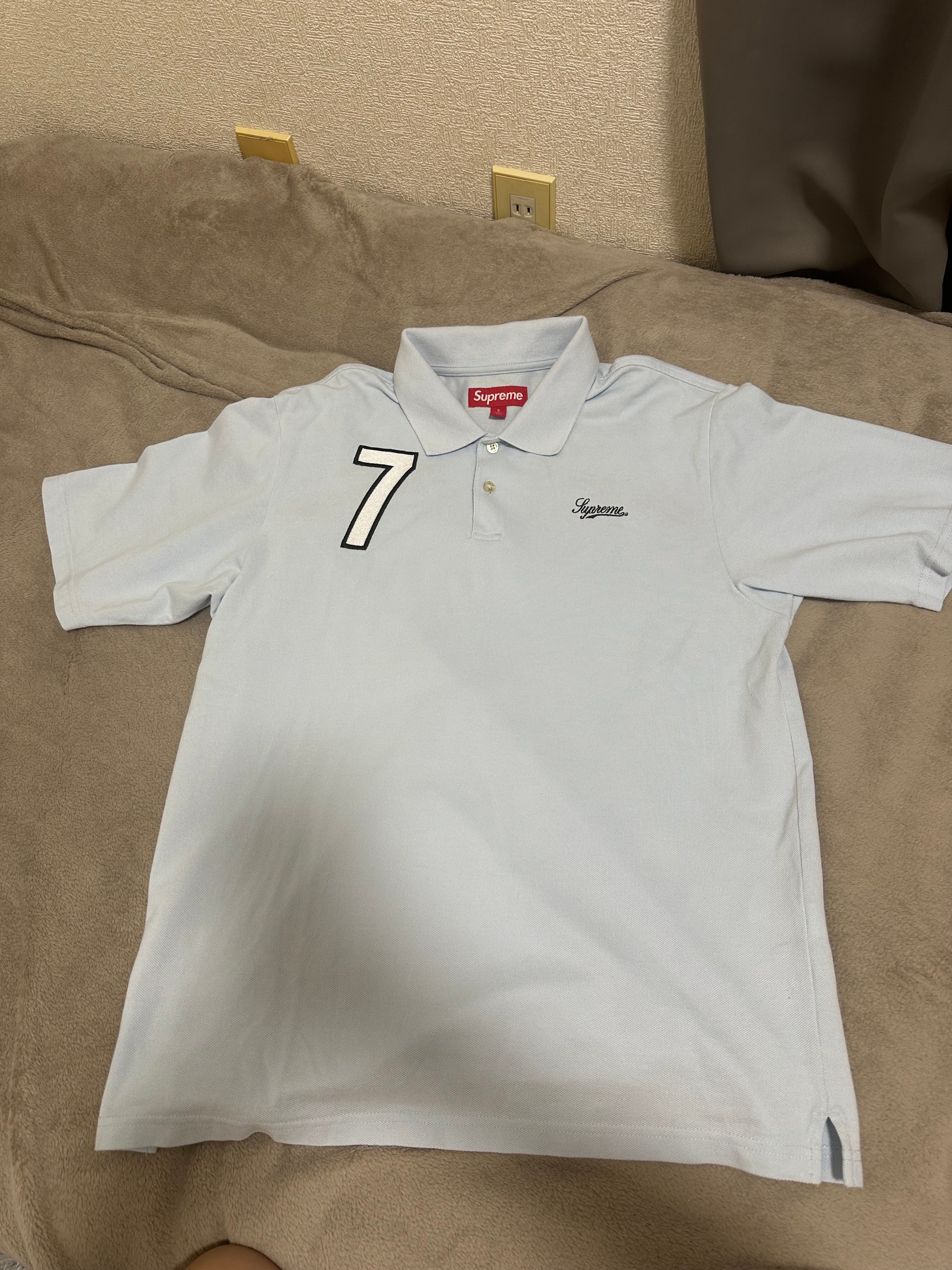 Supreme Cursive Polo "Light Blue"