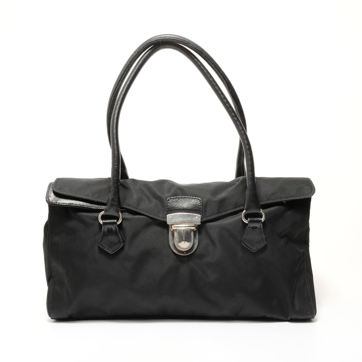 プラダ PRADA ナイロン トライアングルロゴ ショルダーバッグ【中古】