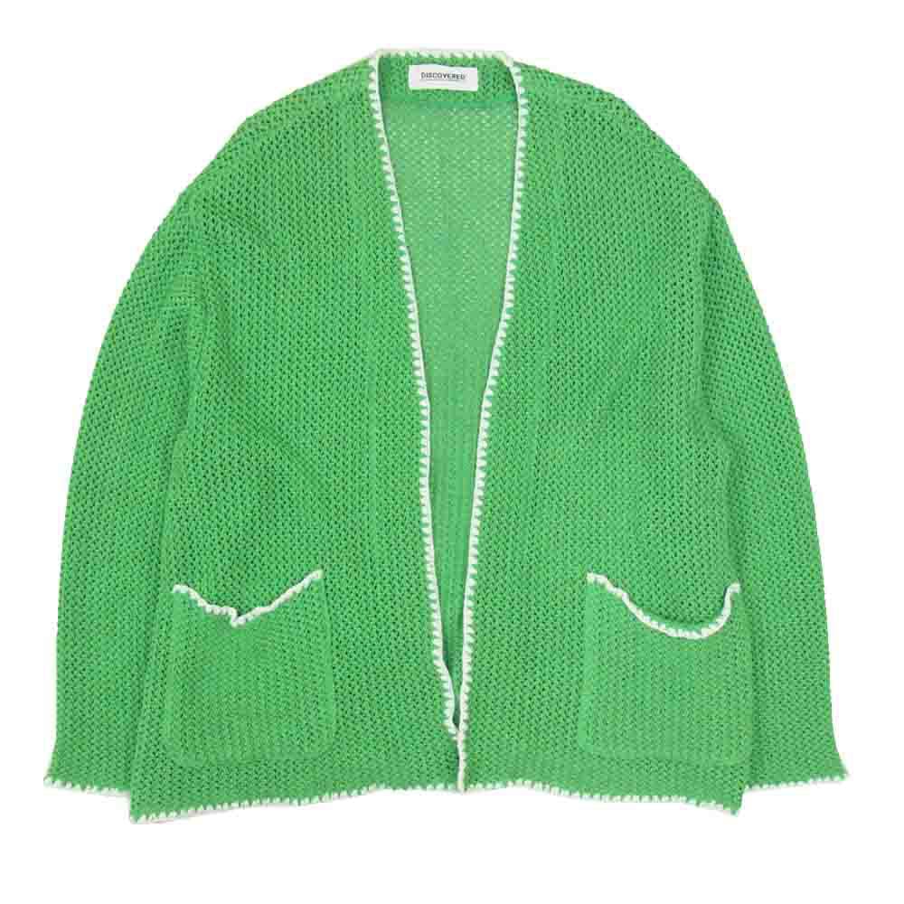 DISCOVERED ディスカバード DC-SS23-KN-07 SHELL STITCH MESH KNIT CARDIGAN メッシュ ニット カーディガン グリーン系 2【中古】