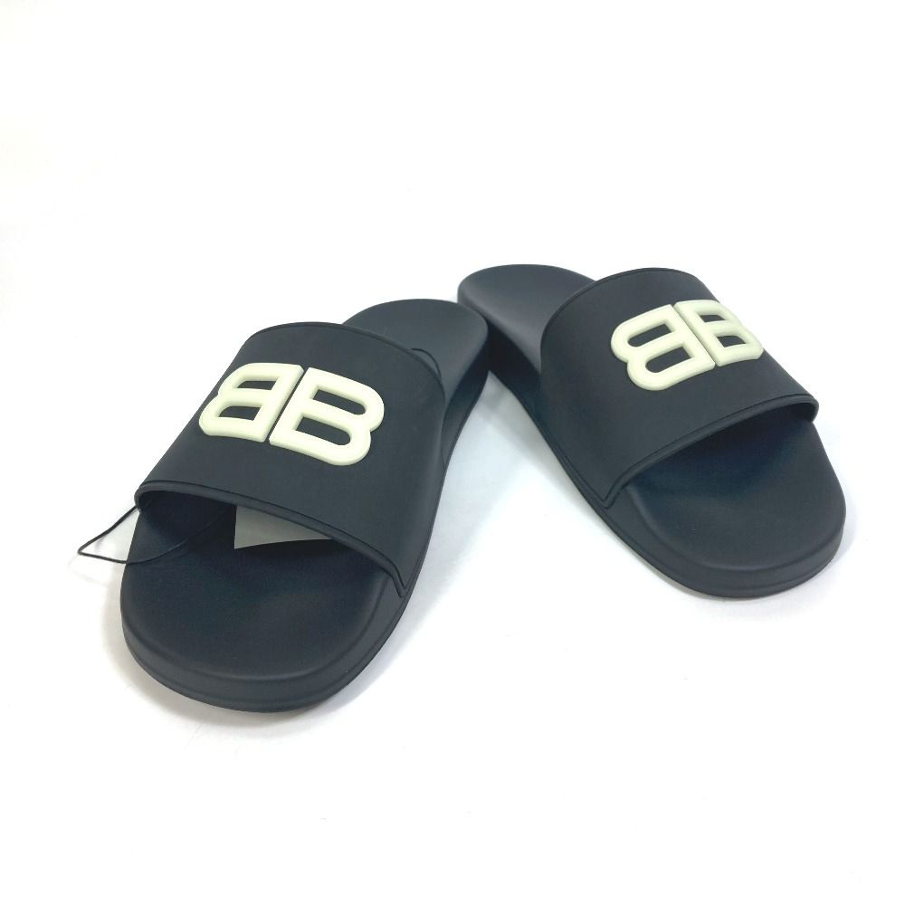 バレンシアガ BBロゴエンボス シャワーサンダル 蛍光3D サンダル