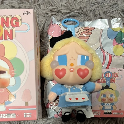 POP MART CRYBABY Crying Again Series Face Plush SHE'S ALICE