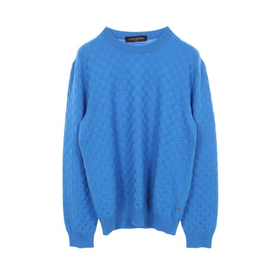ルイ・ヴィトン LOUIS VUITTON ダミエ クルーネック ニット 衣料品 トップス ウール メンズ ブルー系 RM231Q VOR HJN40W 【中古】