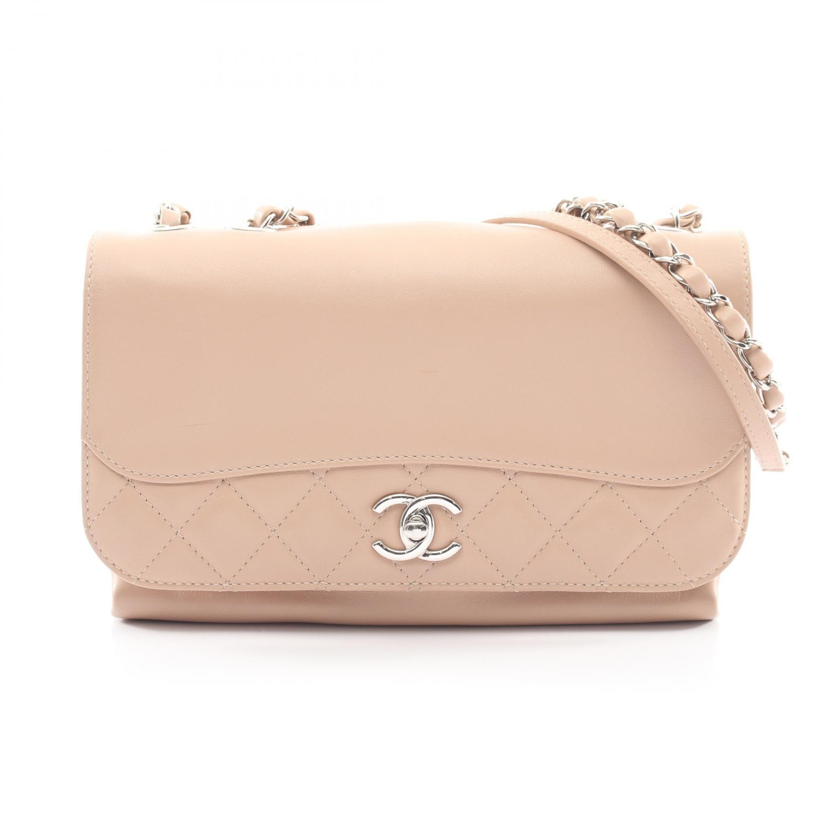 シャネル CHANEL マトラッセ ショルダーバッグ バッグ ラムスキン(羊革) レディース ピンク系 【中古】