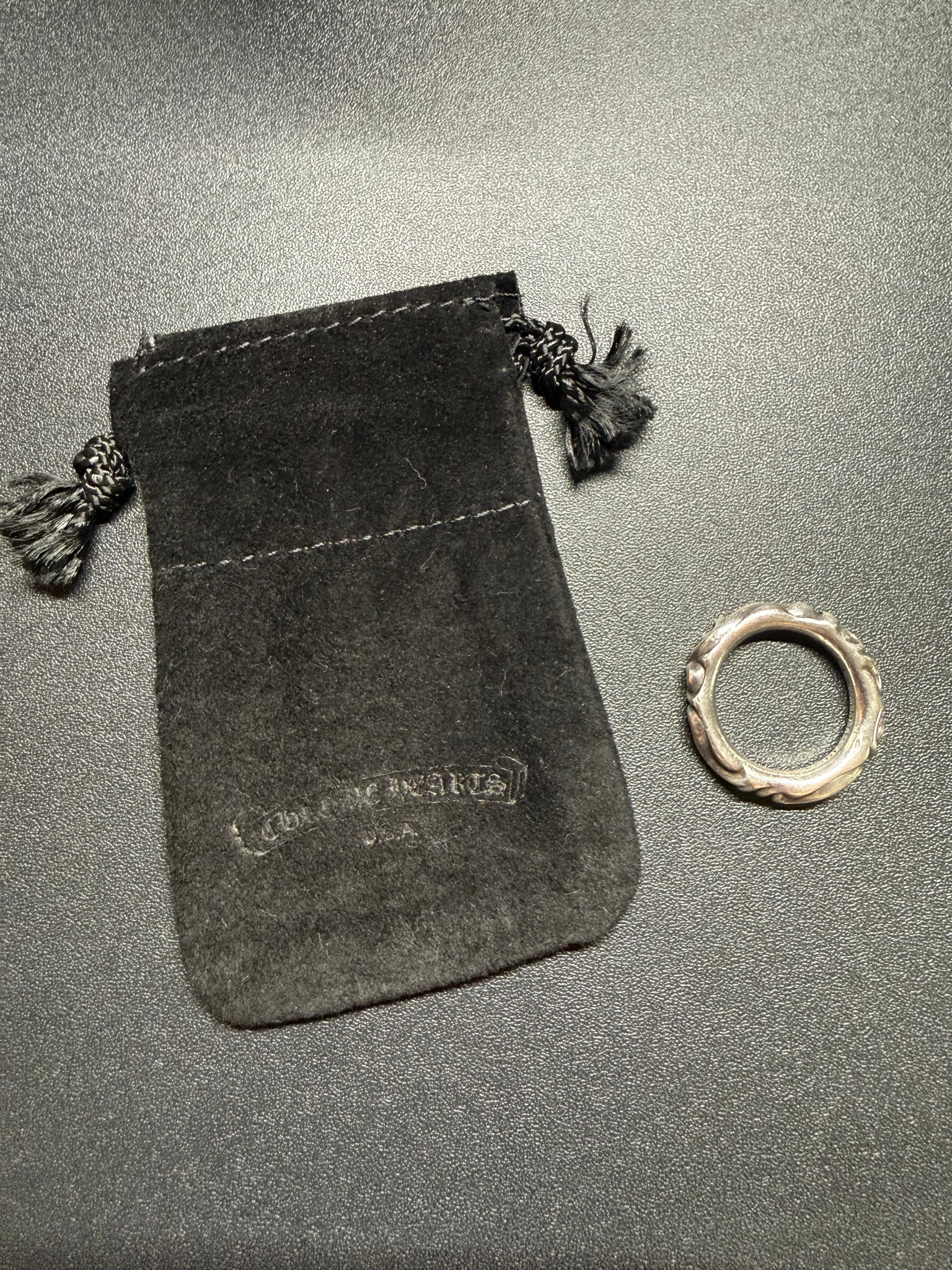 Chrome Hearts Scroll Band Ring "Silver"