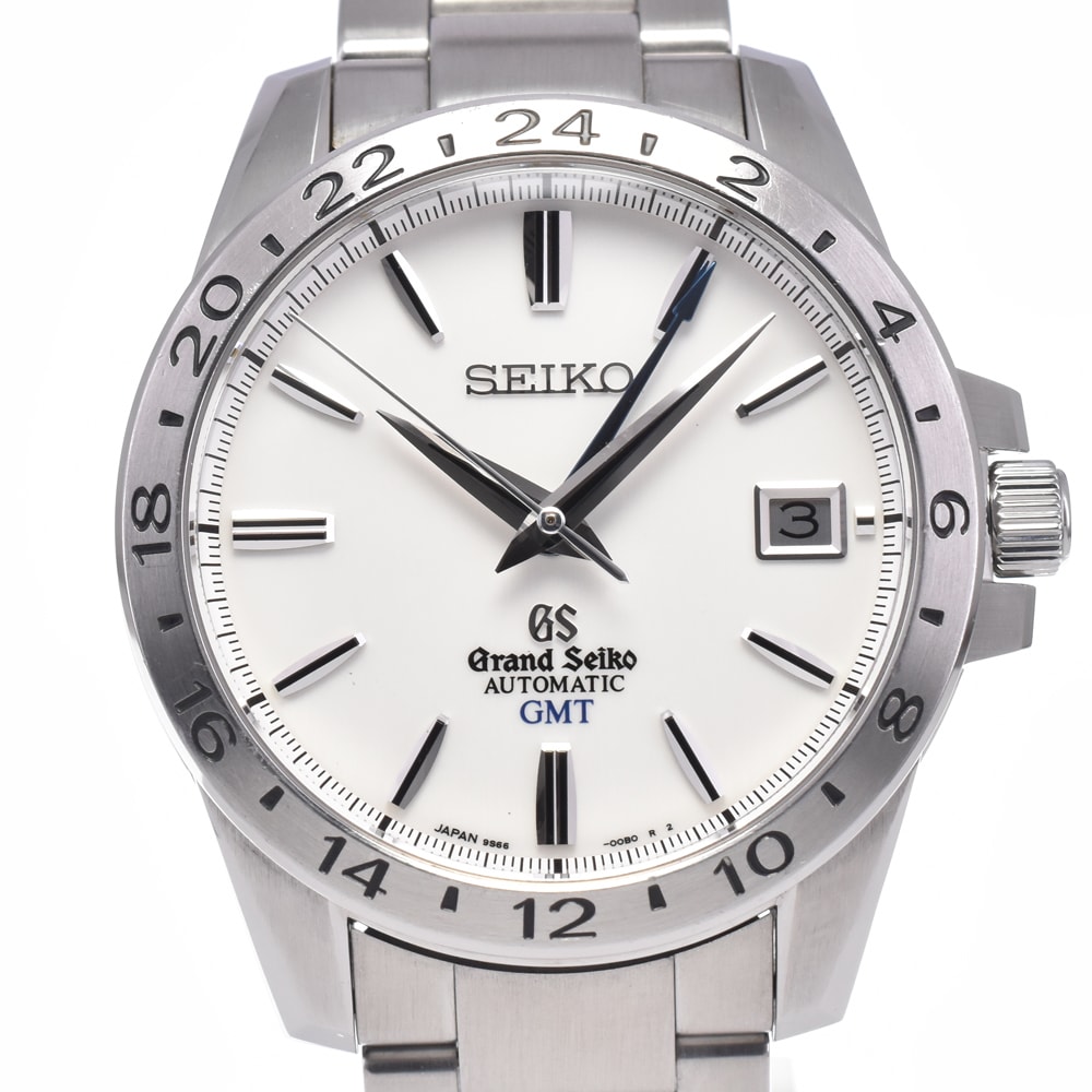 セイコー SEIKO 9S66-00B0 グランドセイコー メカニカル GMT ホワイト 自動巻き メンズ 良品 腕時計 L#147992