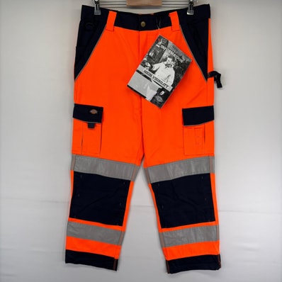 古着 デッドストック ディッキーズ Dickies パンツ ジップ リフレクター サイドポケット レスキューパンツ 25 オレンジ系 メンズ