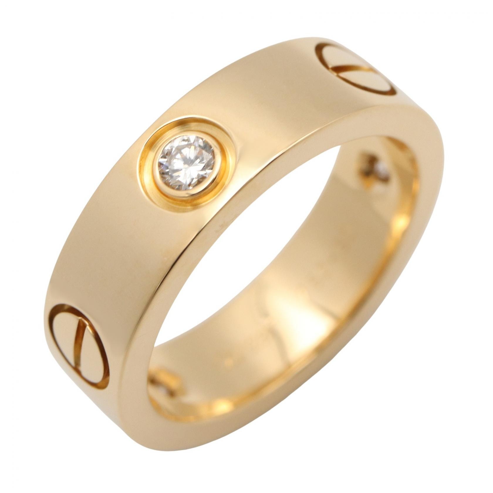 カルティエ CARTIER ラブリング 3PD リング・指輪 ジュエリー K18(イエローゴールド) ダイヤモンド レディース クリア系 / ゴールド系 B4032400 【中古】