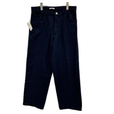 オーラリー 26SS A26SP01SD ブラック SILK NEP DENIM 5P WIDE PANTS 5