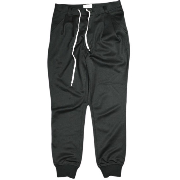 BED J.W. FORD ベッドフォード 日本製 4tuck Track Pants 4タックトラックパンツ 0 BLACK ジャージー トラウザーズ ボトムス g25577