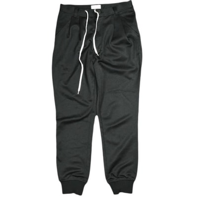 BED J.W. FORD ベッドフォード 日本製 4tuck Track Pants 4タックトラックパンツ 0 BLACK ジャージー トラウザーズ ボトムス g25577