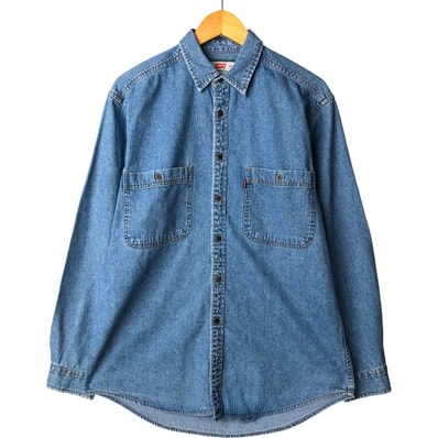 古着 リーバイス Levi's 長袖 デニムシャツ メンズM相当/eaa590955