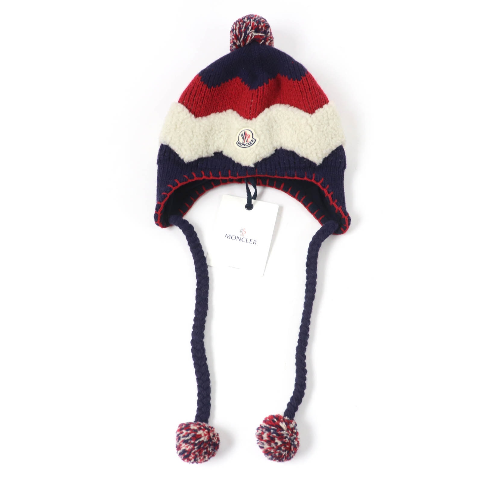 未使用品 モンクレール
 ニットキャップ BERRETTO マルチカラー レディース
