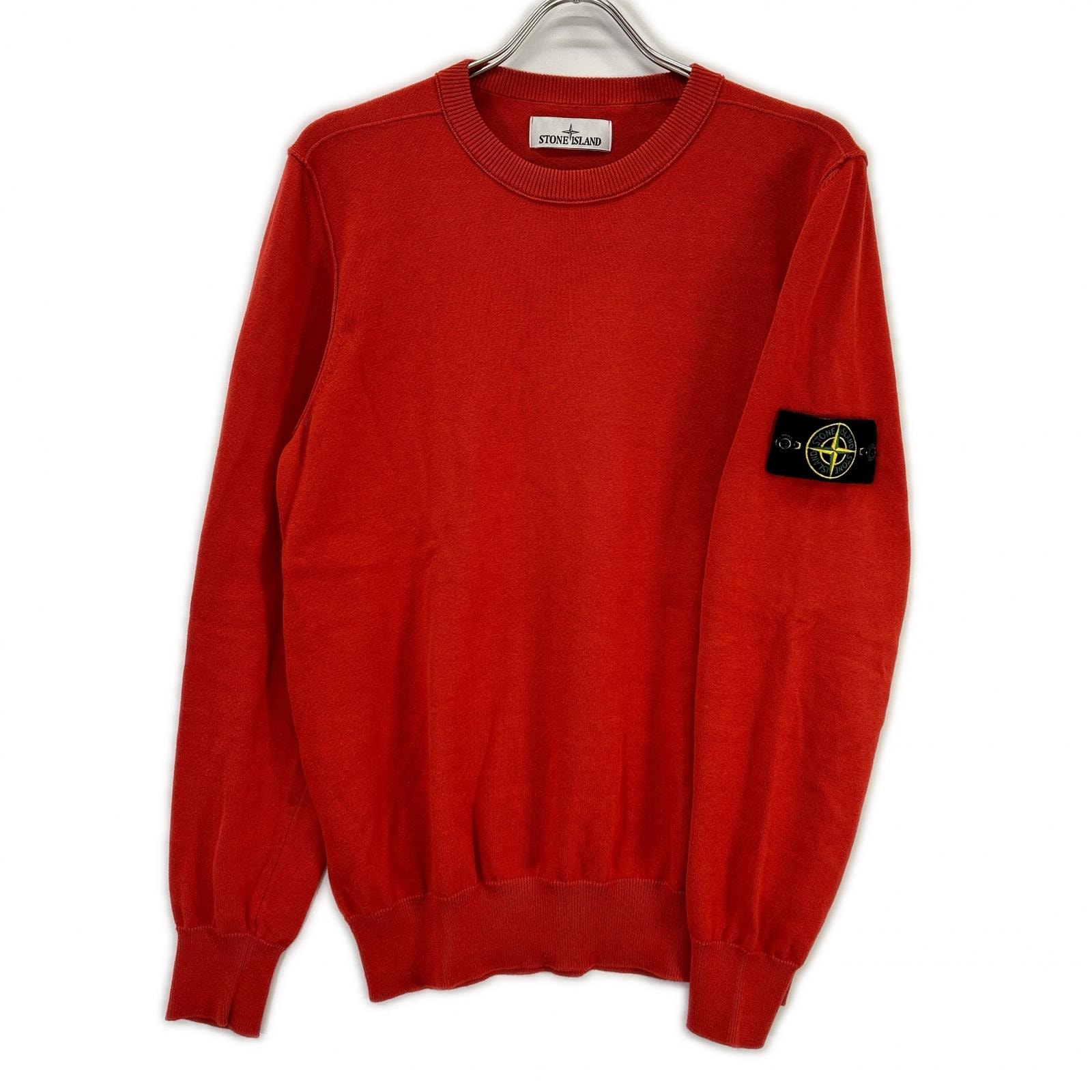 ストーンアイランド 8015540B2 オレンジ ORGANIC COTTON CREWNECK KNIT ニット M