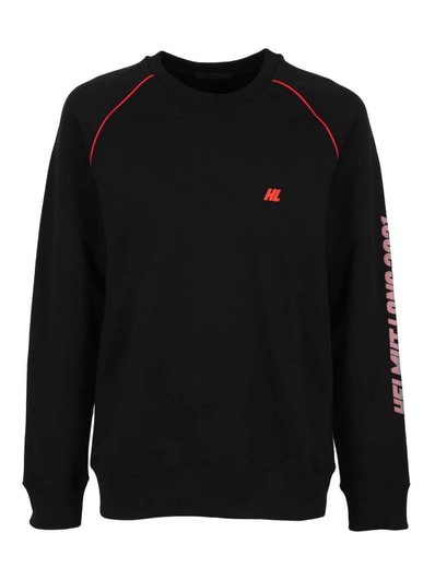 HELMUT LANG ヘルムートラング パイピング ラグラン ロゴスウェット