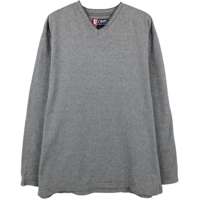 古着 ラルフローレン Ralph Lauren CHAPS チャップス Vネック ロングTシャツ ロンT メンズXL相当/eaa661994