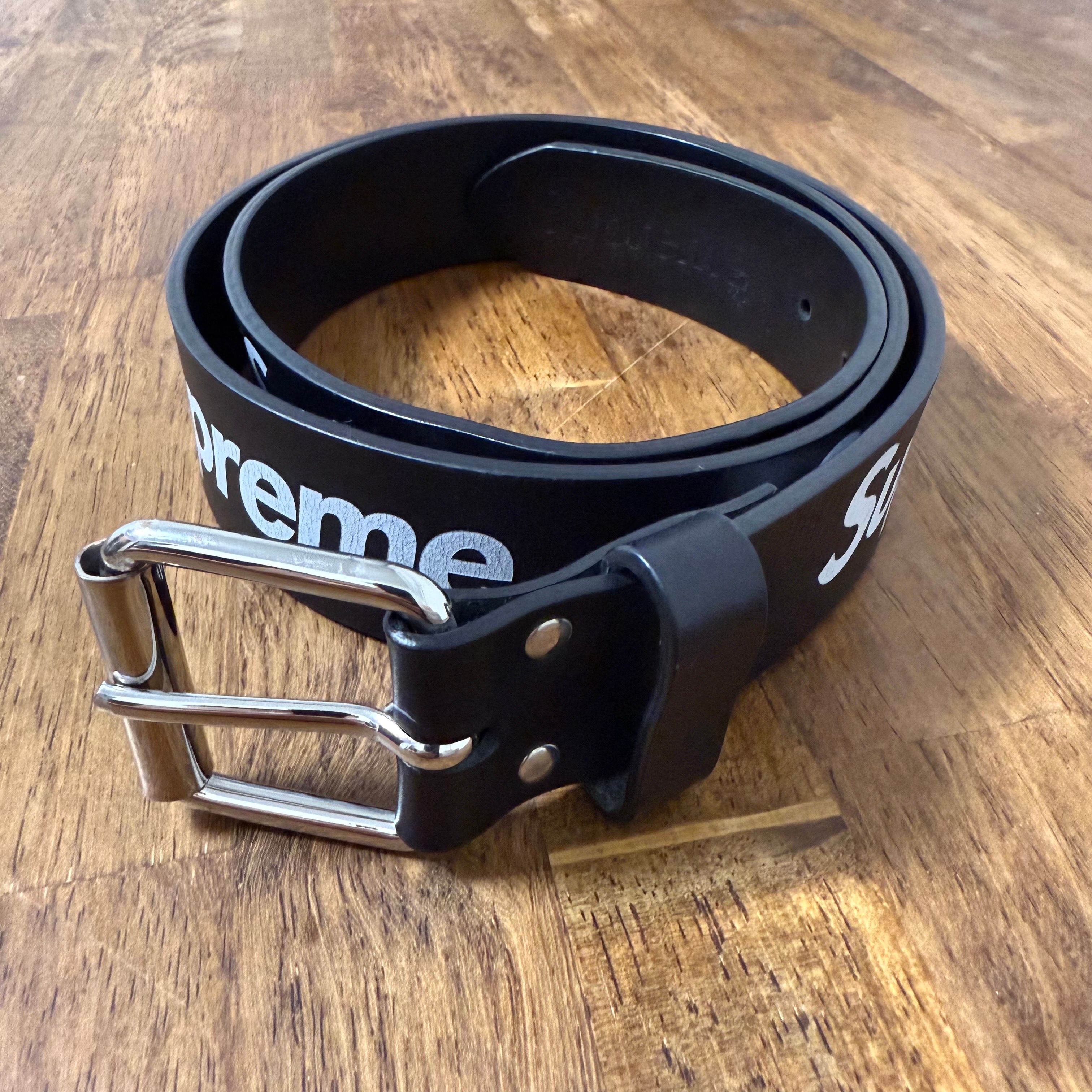 Supreme Repeat Leather Belt "Black" (23SS)