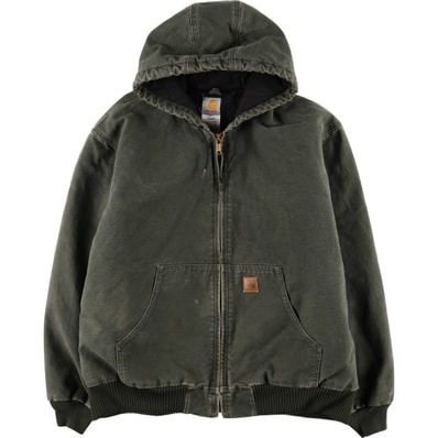 古着 カーハート Carhartt アクティブジャケット 中綿入り ダックフルジップパーカー メンズXL相当/eaa495310