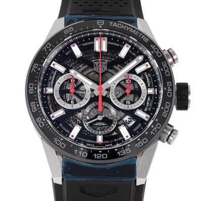 TAG HEUER タグホイヤー カレラ キャリバー ホイヤー02 クロノグラフ CBG2010.FT6143 ステンレススチール【中古】