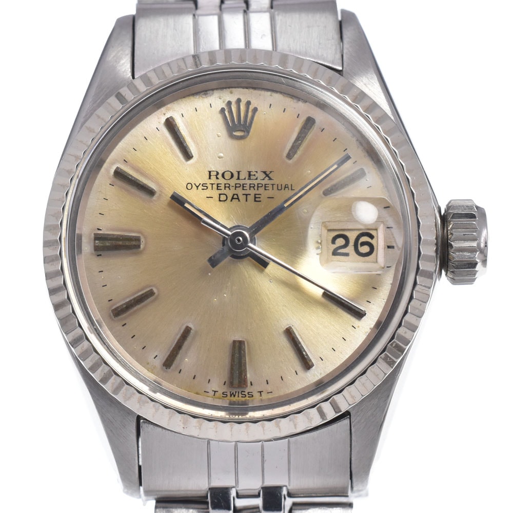ロレックス ROLEX 6917/4 ヴィンテージ オイスターパーペチュアルデイト Cal.2030 ロングメモリ 自動巻き レディース 腕時計 O#148562