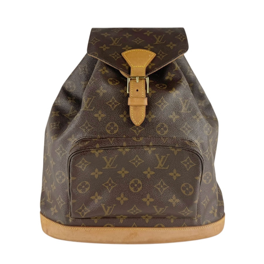 ルイ ヴィトン LOUIS VUITTON リュック モノグラム モンスリGM モノグラムキャンバス ブラウン ゴールド レディース M51135【中古】 z9230