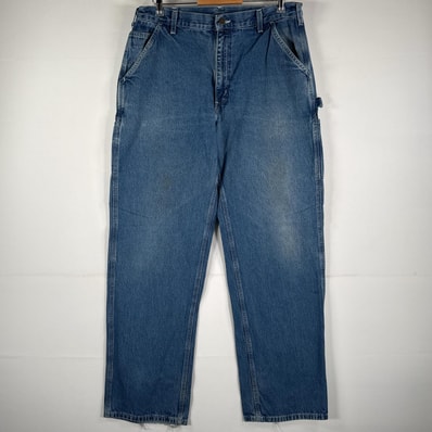 古着 カーハート Carhartt デニムパンツ ペインターパンツ 作業着 大きいサイズ ジーパン ワーク ビッグサイズ w36 L34 ブルー メンズ