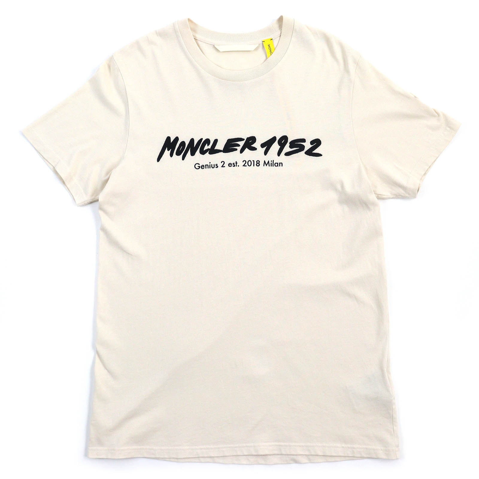 極美品 モンクレール ジーニアス 2 半袖Tシャツ ライトベージュ メンズ L