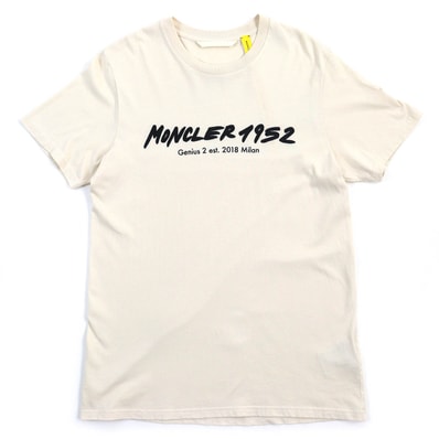 極美品 モンクレール ジーニアス 2 半袖Tシャツ ライトベージュ メンズ L