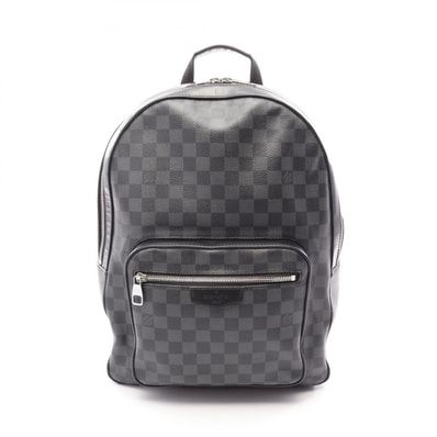 ルイ・ヴィトン LOUIS VUITTON ジョッシュ リュックサック バックパック バッグ PVCコーティングキャンバス レザー ダミエ・グラフィット メンズ ブラック系 N41473 【中古】