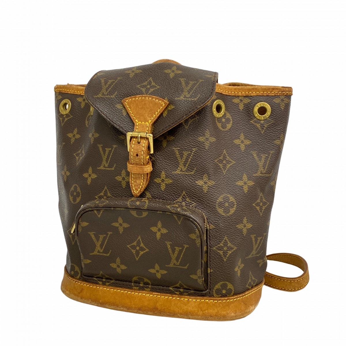 【6dc2961】ルイヴィトン リュック・デイパック モノグラム ミニモンスリ M51137 ブラウン【中古】レディース
