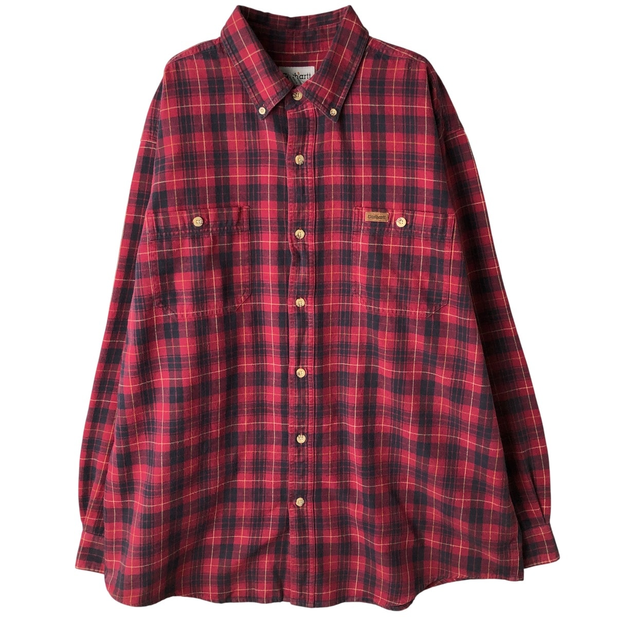 古着 カーハート Carhartt 長袖 ライトネルチェックシャツ メンズXL相当/eaa608114