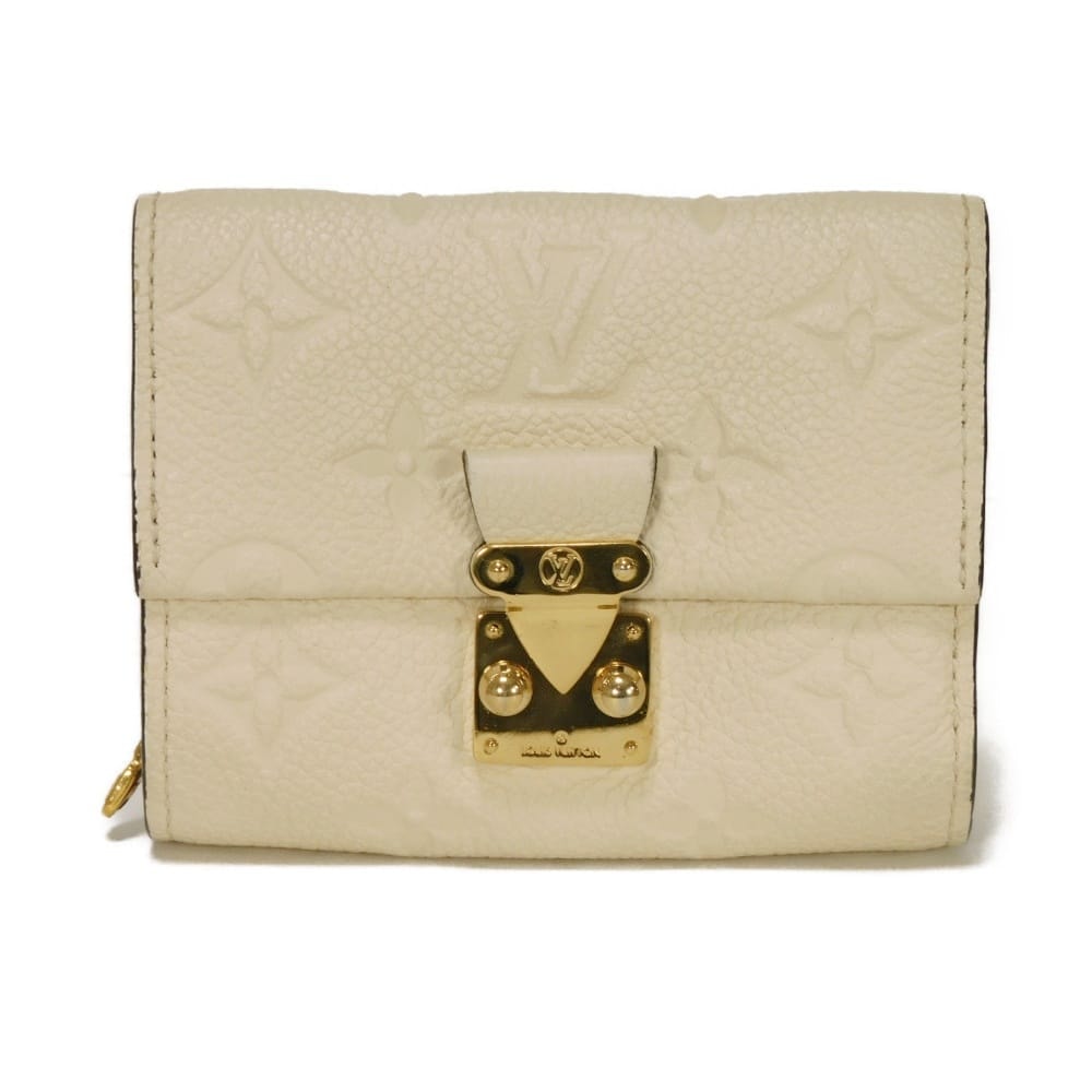 LOUIS VUITTON ルイ・ヴィトン ポルトフォイユ メティス コンパクト 現行 LVロゴ フラワー エンボス アイボリー Sロック 札入れ カードケース コインケース RFID ICチップ モノグラム アンプラント クレーム 三つ折り財布 M81071